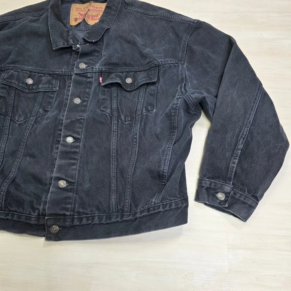 Vintage Levi's 70598-4159 Black Type 3 Denim Jean Jacket Big Patch Size XL Read‎